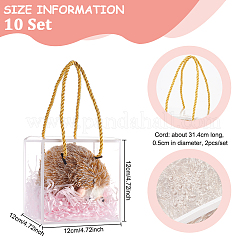 Прозрачная подарочная коробка из пластика для животных&nbsp;LS-OBOX-WH0016-05A