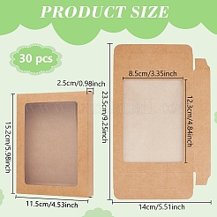 Складные коробки для конфет из крафт-бумаги с видимым окном&nbsp;LS-CON-WH0123-22