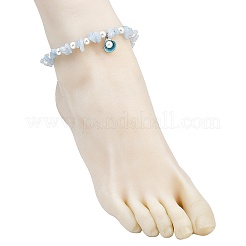 Браслеты на ногу с подвесками в форме ракушки из сплава эмали AJEW-AN00734-02