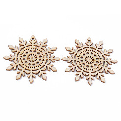 Grandes colgantes de madera natural sin teñir&nbsp;WOOD-R271-09