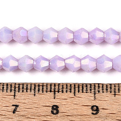 Антикоррозийные гальванические биконические стеклянные бусины&nbsp;X-EGLA-T021-4mm-16-02