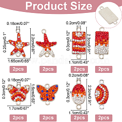 16 шт. 8 стильных подвески для соединителей из сплава с покрытием стойки&nbsp;FIND-AR0001-64