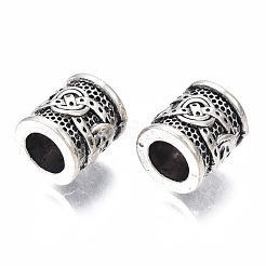 Европейские сплавочные бусины тибетского стиля  TIBEB-N005-065