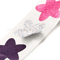 8 Muster aus selbstklebenden PVC-Glitzeraufklebern&nbsp;DIY-A042-14B