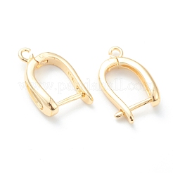 Латунные серьги-кольца с застежкой сзади KK-H754-01G