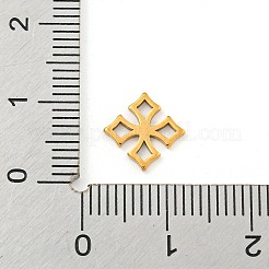 304ステンレススチールフィリグリージョイナー  レーザー切断  クロス  10x10x1mm&nbsp;STAS-Z076-20G
