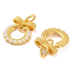 Подвески из АБС-пластика с бусинами&nbsp;ENAM-M008-04G-02