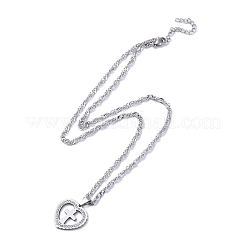 201 цепочка из нержавеющей стали в сингапурском стиле NJEW-C042-11P