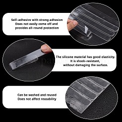 4 hoja de parachoques autoadhesivos ovalados para pomos de puerta&nbsp;AJEW-SP0004-11C
