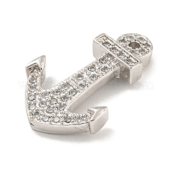 Латунные микропаве прозрачные подвески с фианитом&nbsp;KK-G493-01P-01