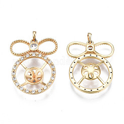 Латунная микропаве из прозрачного кубического циркония KK-S356-330-NF