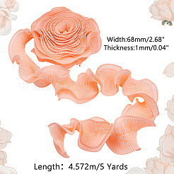 Шифоновая органза плиссированная кружевная отделка DIY-WH0892-01B