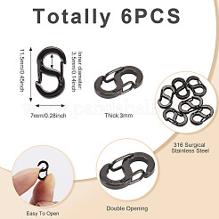 6 шт. S-образные застежки из хирургической нержавеющей стали 316&nbsp;STAS-TA0002-77
