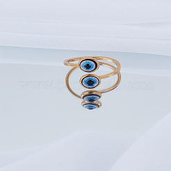 1 шт. регулируемые манжеты из нержавеющей стали и смолы для женщин&nbsp;RJEW-LP0002-48G