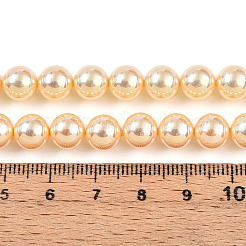 УФ-покрытие перламутровые стеклянные жемчужные бусины нити GLAA-F128-01B-T6