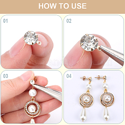 160 шт. 4 размера сплава кристалл горный хрусталь серьги-гвоздики фурнитура&nbsp;ALRI-SP0001-01KCG