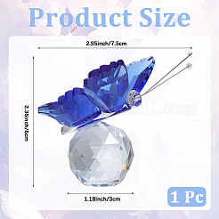 1шт стеклянные хрустальные бабочки для украшения витрины&nbsp;LAMP-CN0001-01B