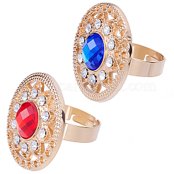 2 шт. 2-цветные зажимы для галстука со стразами из сплава&nbsp;FIND-CY0001-38B