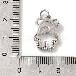 Латунные микро проложить кубического циркония подвески KK-C072-45P