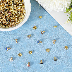 100 шт. 10-х цветные полутрубчатые заклепочные шпильки из сплава&nbsp;FIND-GF0008-32