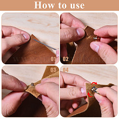 6 шт. 3-х цветные латунные шариковые шпильки-заклепки&nbsp;KK-CA0003-67