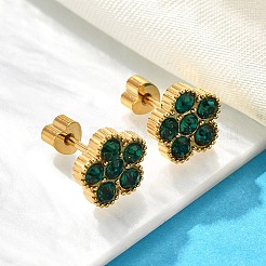 Серьги-гвоздики из нержавеющей стали 304 с ионным покрытием (IP) EJEW-A118-09G-02