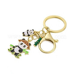 Porte-clés pendentif en émail en alliage de zinc panda plaqué en rack&nbsp;KEYC-G064-01D