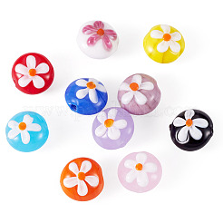 10 Stück handgefertigte Bunte Malerei-Perlen&nbsp;LAMP-TADJ0001-09