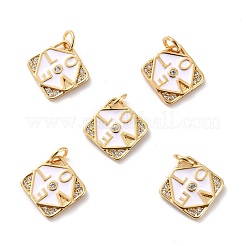 Латунные микро проложить кубического циркония подвески ZIRC-P092-026G-RS