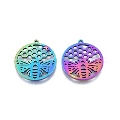 Pendentif en acier inoxydable 201 avec placage ionique (IP)&nbsp;STAS-B027-10MC