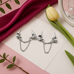 4 пара сережек-гвоздиков из цинкового сплава с кристаллами и стразами 2 цветов&nbsp;EJEW-GO0002-09