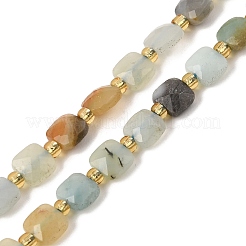 Brins de perles d'amazonite de fleurs naturelles&nbsp;GG-CBA96AE-A07-6x6mm