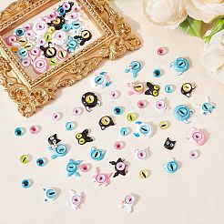 126 шт. 28 стиля кабошонов из сплава с напылением MRMJ-AR0001-25