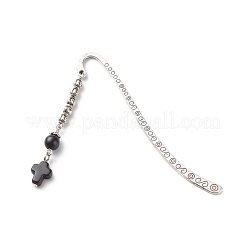 Окрашенные синтетические бирюзовые крестики закладки AJEW-JK00188