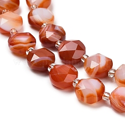 Натуральные полосатые агатовые бусы G-C116-A180-01B