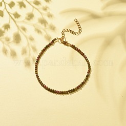Braccialetto di perline rotonde unakite naturale&nbsp;BJEW-JB08238