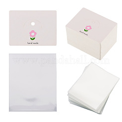 100 Stück faltbare Papier-Hängekopfzeile mit Blumendruck&nbsp;CDIS-TA0001-26