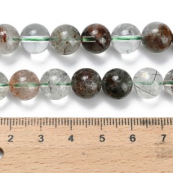 Натуральный зеленый lodolite кварц бисер пряди G-L642-B06-10mm