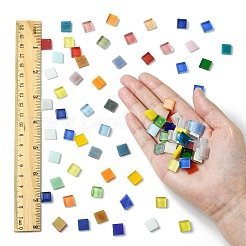 100шт 2-х цветная мозаичная плитка стеклянные кабошоны&nbsp;DIY-YW0012-19