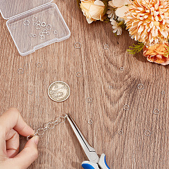 40 шт. 5 стиля 925 разъемных соединительных кольца из стерлингового серебра STER-GO0001-08