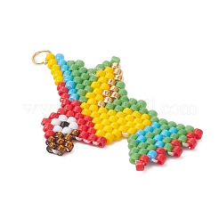 Подвески в виде попугаев из стеклянных бусин&nbsp;PALLOY-MZ00895