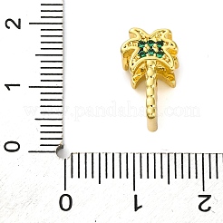 Реечное покрытие латунь микро паве кубический цирконий европейские бусины KK-Z081-05