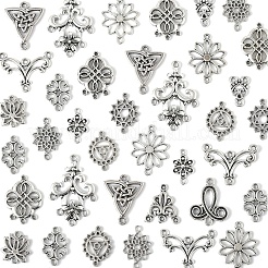 120 шт. 14 стиля тибетского стиля сплава цветочный узел звенья/соединители&nbsp;TIBE-FS0003-27