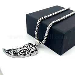 Кулон в форме тигрового зуба из нержавеющей стали 304 для мужчин и женщин.&nbsp;DC8418