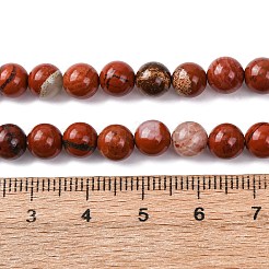 Нити из бисера натуральный красный яшма&nbsp;G-R193-11-6mm