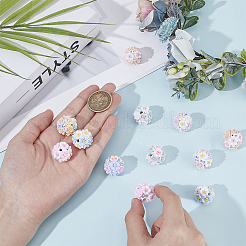 12шт 6 цвета бусины из полимерной глины ручной работы DIY-DR0001-86