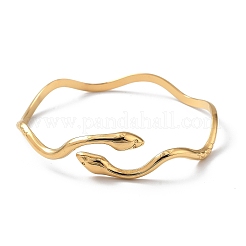 Ионное покрытие (ip) 304 нержавеющая сталь манжеты браслеты для женщин BJEW-Z078-09G