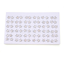 Серьги-гвоздики из натурального жемчуга в форме звезды из латуни&nbsp;PEAR-N020-05V