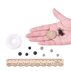 200 шт. Натуральные бусины из лавы&nbsp;DIY-PH0014-01