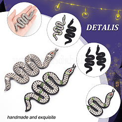 2 шт. 2-х цветные аппликации в форме змеи&nbsp;DIY-WR0002-52